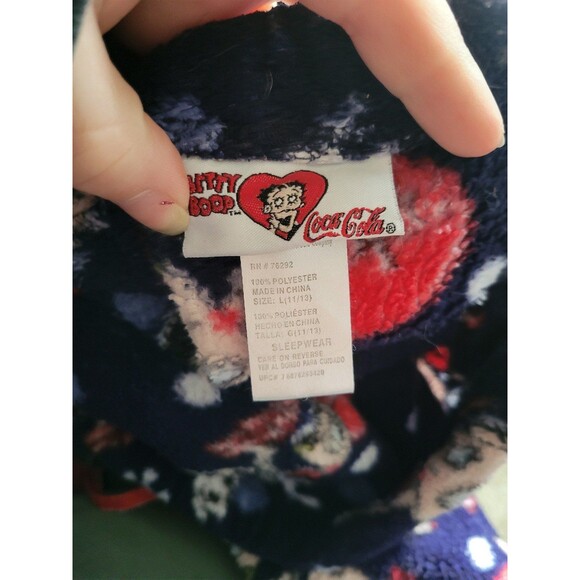 Betty Boop Coca Cola Blue Pajama Pants - Picture 11 of 12